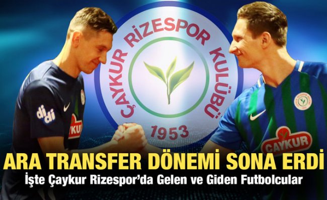 Çaykur Rizespor Ara Transferde 7 Takviye Yaptı