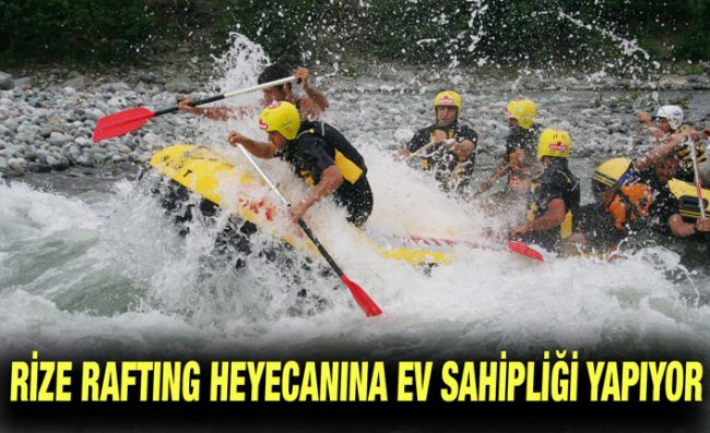 Rize'de Rafting Sporu