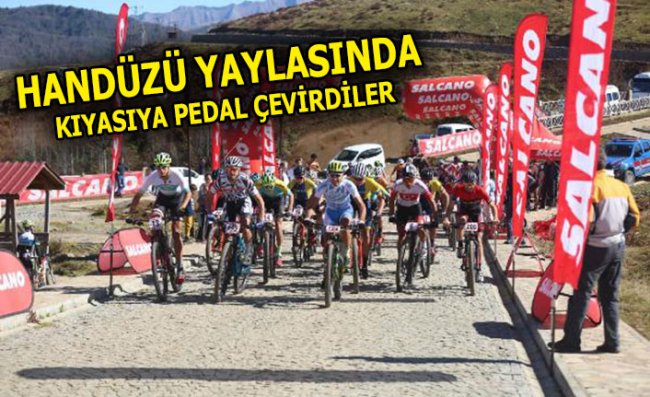 1800 rakımlı Handüzü yaylasında kıyasıya pedal çevirdiler